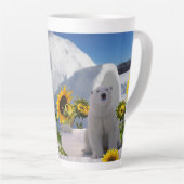 Sonnenblume Polar Bär Latte Tasse (Rechte Ecke)