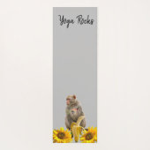 Sonnenblume Polar Bär Yoga Mat Yogamatte (Rückseite)