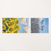 Sonnenblume Polar Bär Yoga Mat Yogamatte (Vorderseite (Horizontal))