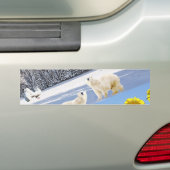 Sonnenblume Polar Bear Autoaufkleber (Auf Auto)