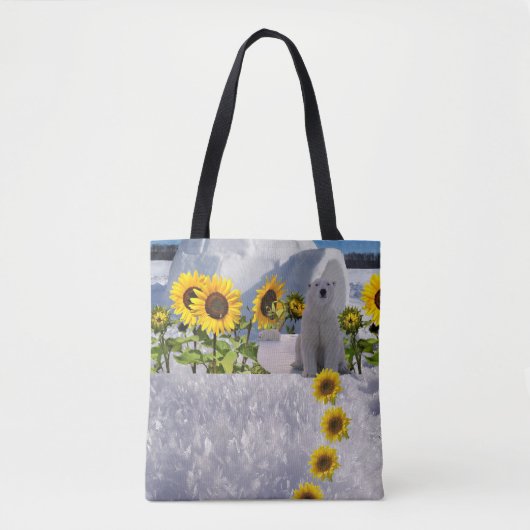 Sonnenblume Polar Bear Tasche (Vorderseite)