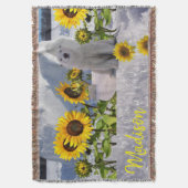 Sonnenblume Polar Bear Throw Blanket Decke (Vorderseite Vertikal)