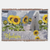 Sonnenblume Polar Bear Throw Blanket Decke (Vorderseite)
