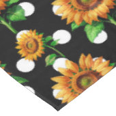 Sonnenblume Polka Dots Tischdecke (Schrägansicht)