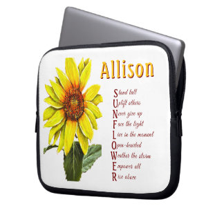 Sonnenblume Positive Ermutigung Laptopschutzhülle