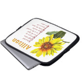 Sonnenblume Positive Ermutigung Laptopschutzhülle (Vorne Knopf)