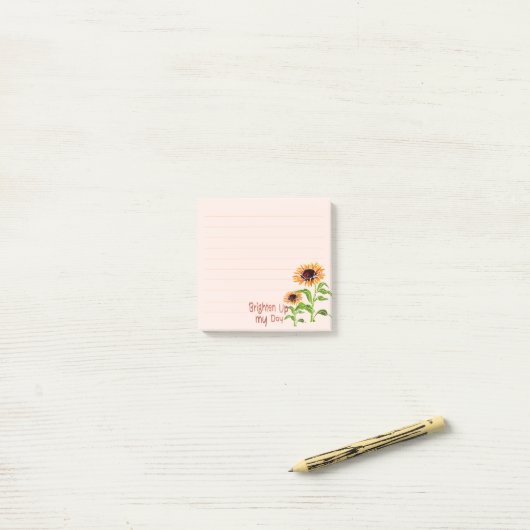 Sonnenblume Post_it Note Post-it Klebezettel (Auf Schreibtisch)