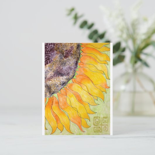 Sonnenblume Postkarte (Stehend Vorderseite)