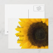 Sonnenblume Postkarte (Vorne/Hinten)