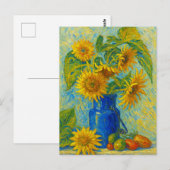 Sonnenblume Postkarte (Vorne/Hinten)
