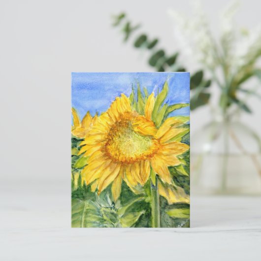 Sonnenblume Postkarte (Stehend Vorderseite)