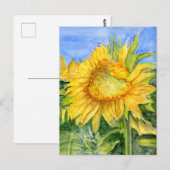 Sonnenblume Postkarte (Vorne/Hinten)