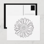 Sonnenblume Postkarte (Vorne/Hinten)