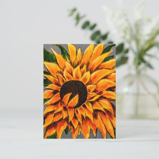 Sonnenblume Postkarte (Stehend Vorderseite)
