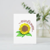 Sonnenblume Postkarte (Stehend Vorderseite)