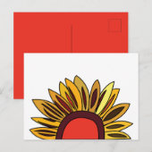 Sonnenblume Postkarte (Vorne/Hinten)