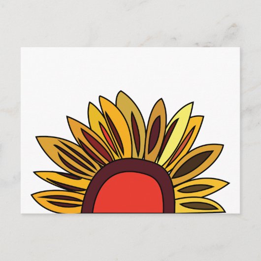 Sonnenblume Postkarte (Vorderseite)