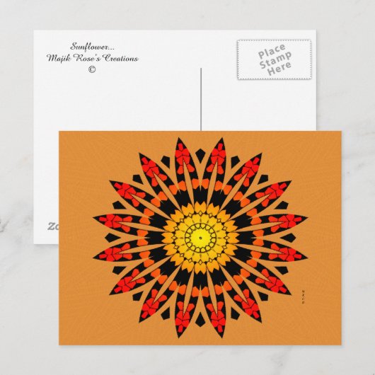 Sonnenblume... Postkarte (Vorne/Hinten)