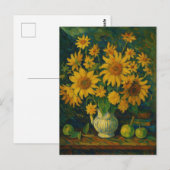 Sonnenblume Postkarte (Vorne/Hinten)