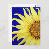 Sonnenblume Postkarte (Vorne/Hinten)