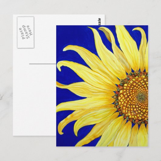 Sonnenblume Postkarte (Vorne/Hinten)