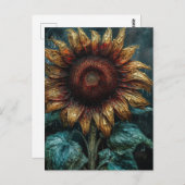 Sonnenblume Postkarte (Vorne/Hinten)