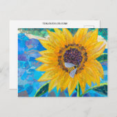 Sonnenblume Postkarte (Vorne/Hinten)
