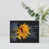 Sonnenblume Postkarte (Stehend Vorderseite)