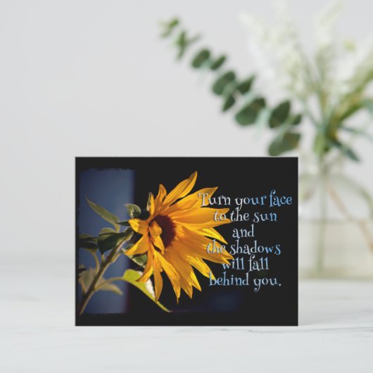 Sonnenblume Postkarte (Stehend Vorderseite)