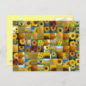 Sonnenblume Postkarte (Vorne/Hinten)