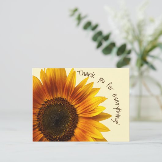 Sonnenblume Postkarte (Stehend Vorderseite)