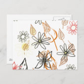 Sonnenblume Postkarte (Vorne/Hinten)