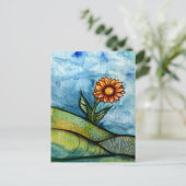 Sonnenblume Postkarte (Stehend Vorderseite)