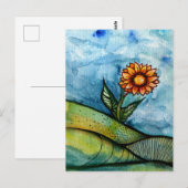 Sonnenblume Postkarte (Vorne/Hinten)