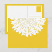 Sonnenblume Postkarte (Vorne/Hinten)
