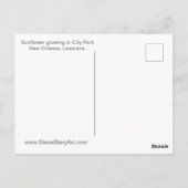 Sonnenblume Postkarte (Rückseite)