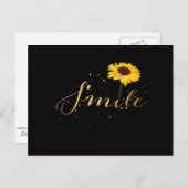 Sonnenblume Postkarte (Vorne/Hinten)