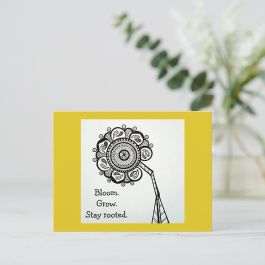 Sonnenblume Postkarte (Stehend Vorderseite)