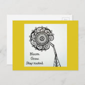 Sonnenblume Postkarte (Vorne/Hinten)