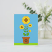 Sonnenblume Postkarte (Stehend Vorderseite)