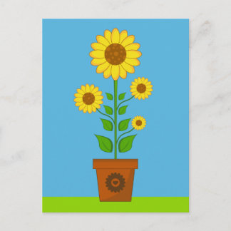 Sonnenblume Postkarte