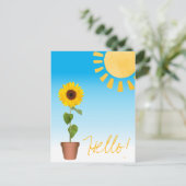 Sonnenblume Postkarte (Stehend Vorderseite)