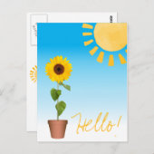 Sonnenblume Postkarte (Vorne/Hinten)