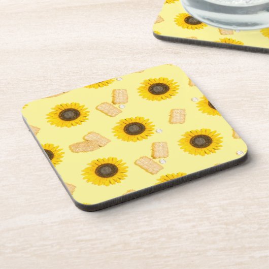 Sonnenblume Power Getränkeuntersetzer (Linke Seite)