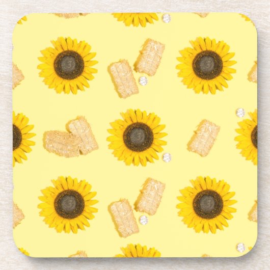 Sonnenblume Power Getränkeuntersetzer (Vorderseite)