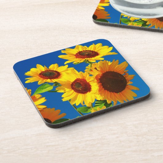 Sonnenblume-Power Getränkeuntersetzer (Linke Seite)