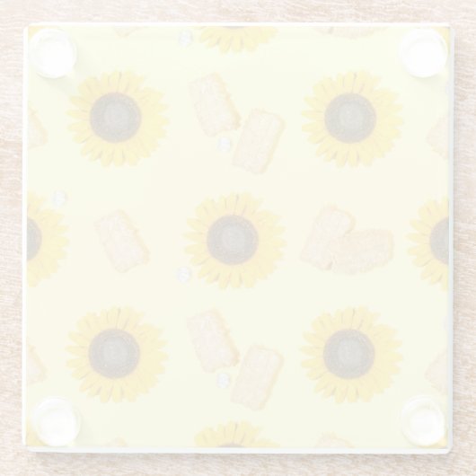 Sonnenblume Power Glasuntersetzer (Rückseite)