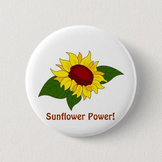 Sonnenblume-Power! Kollektor-Button Button (Vorderseite)