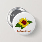 Sonnenblume-Power! Kollektor-Button Button (Vorne & Hinten)
