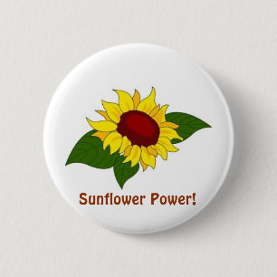 Sonnenblume-Power! Kollektor-Button Button